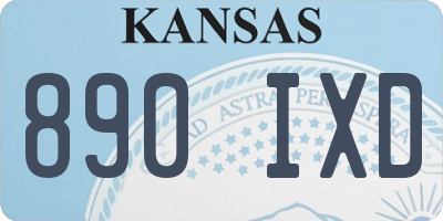 KS license plate 890IXD