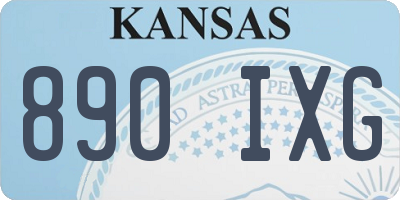 KS license plate 890IXG