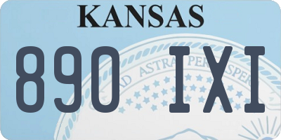 KS license plate 890IXI