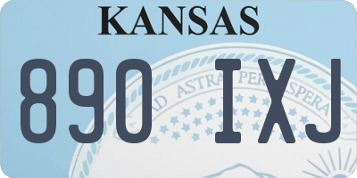 KS license plate 890IXJ