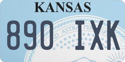 KS license plate 890IXK