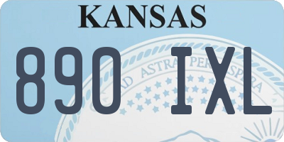 KS license plate 890IXL