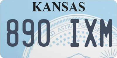 KS license plate 890IXM