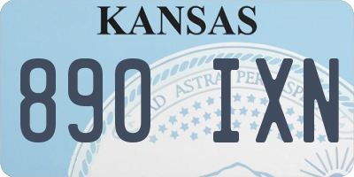 KS license plate 890IXN