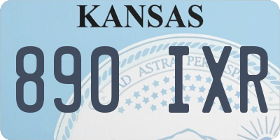 KS license plate 890IXR