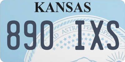 KS license plate 890IXS