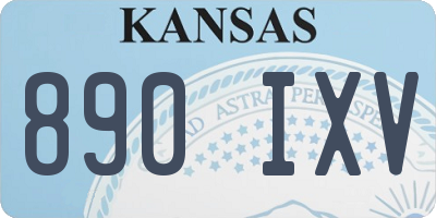 KS license plate 890IXV