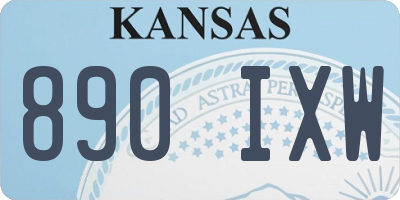 KS license plate 890IXW