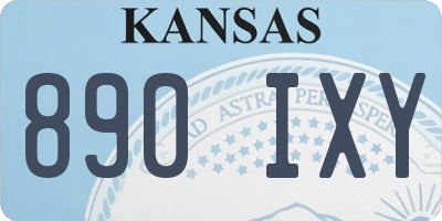 KS license plate 890IXY