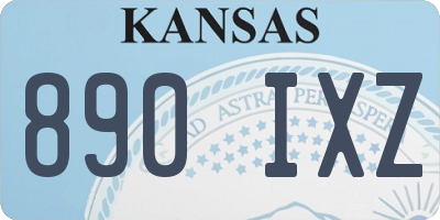 KS license plate 890IXZ