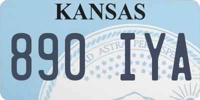 KS license plate 890IYA