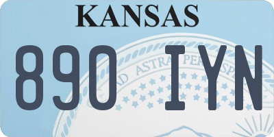 KS license plate 890IYN