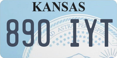 KS license plate 890IYT