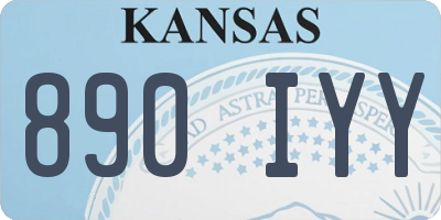 KS license plate 890IYY