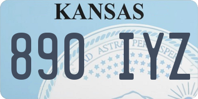 KS license plate 890IYZ