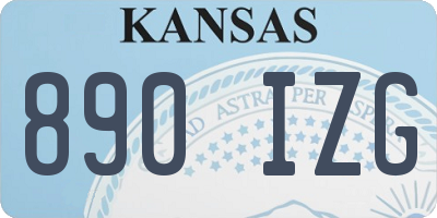 KS license plate 890IZG