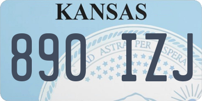 KS license plate 890IZJ
