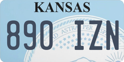 KS license plate 890IZN