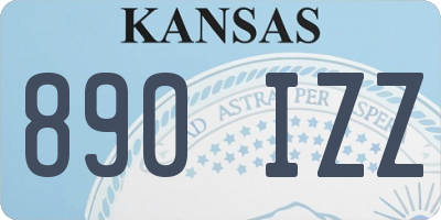 KS license plate 890IZZ
