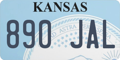 KS license plate 890JAL