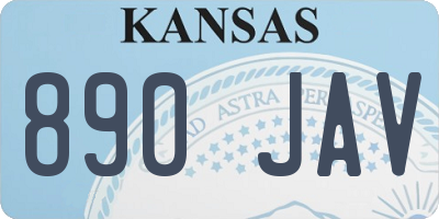 KS license plate 890JAV