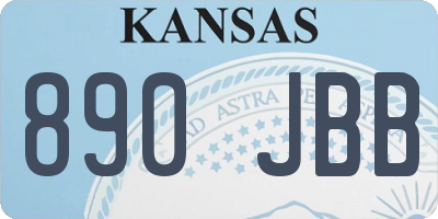KS license plate 890JBB