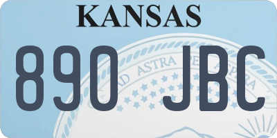 KS license plate 890JBC