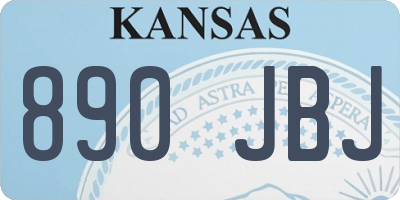 KS license plate 890JBJ