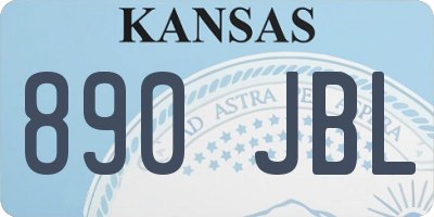 KS license plate 890JBL