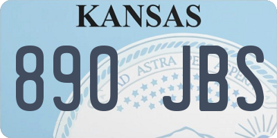 KS license plate 890JBS