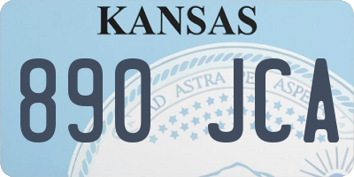 KS license plate 890JCA