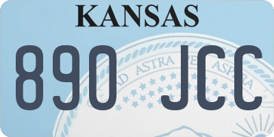 KS license plate 890JCC