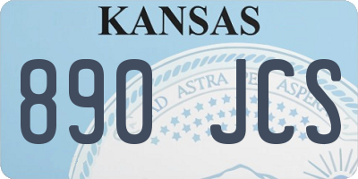 KS license plate 890JCS