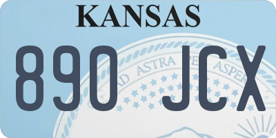 KS license plate 890JCX