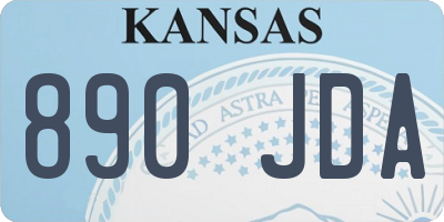 KS license plate 890JDA