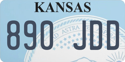 KS license plate 890JDD