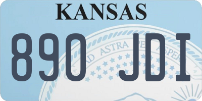 KS license plate 890JDI