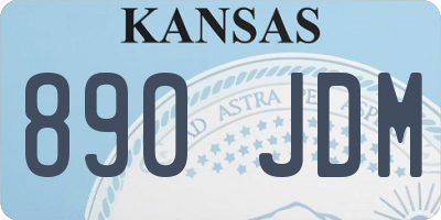KS license plate 890JDM