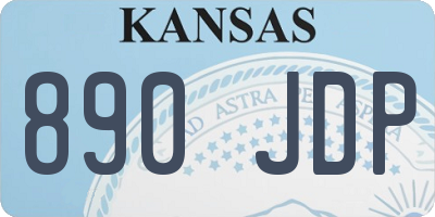 KS license plate 890JDP