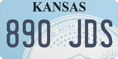 KS license plate 890JDS