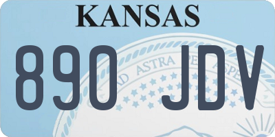 KS license plate 890JDV
