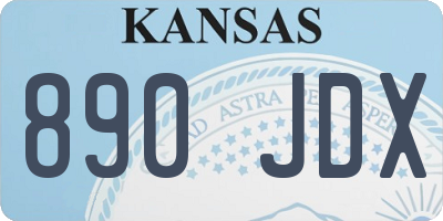 KS license plate 890JDX