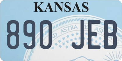 KS license plate 890JEB