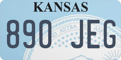 KS license plate 890JEG