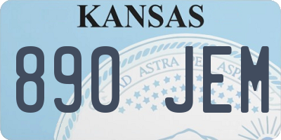 KS license plate 890JEM