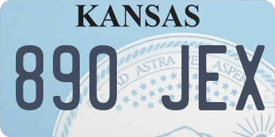 KS license plate 890JEX