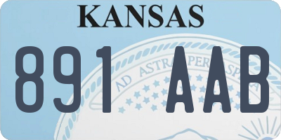 KS license plate 891AAB