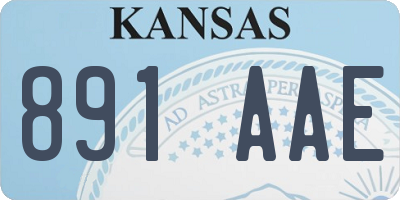 KS license plate 891AAE