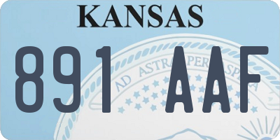 KS license plate 891AAF