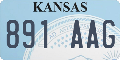 KS license plate 891AAG